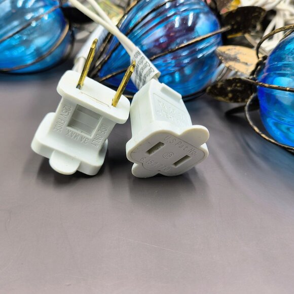 Teardrop Wire Cage String Lights Patio Garden Indoor/Outdoor 10-Lights Large 4" - Picture 5 of 13